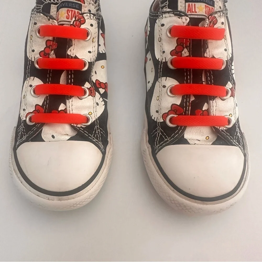 Rare Converse Hello Kitty Chuck Taylor Toddler Black Low Top Sneakers Size 10